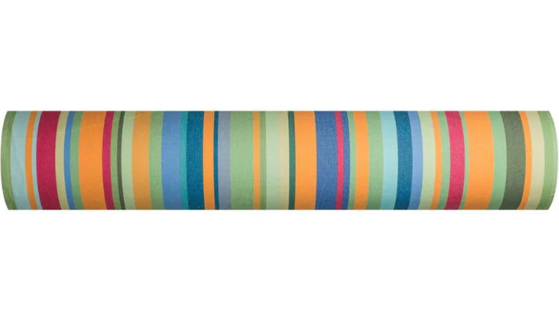 Les Toiles du Soleil vibrant multi coloured srtiped ARGELES SUR MER 100% cotton fabric roll