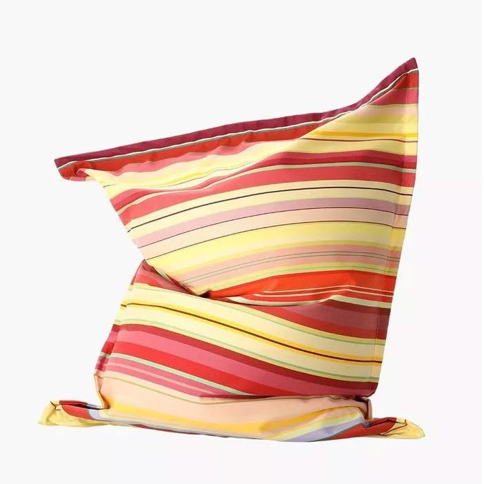Les Toiles du Soleil Sunbrella range. Colourful shades of red, yellow and orange big cushion