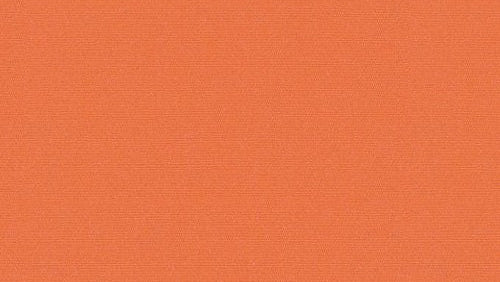Sunbrella tangerine outdoor fabric with a textured weave.