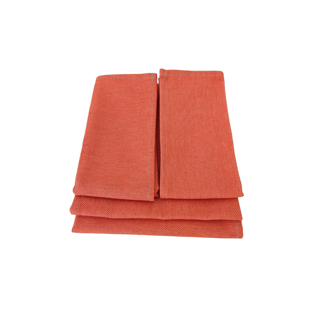 French Cotton Napkins (Set of 4) - LE ORANGE