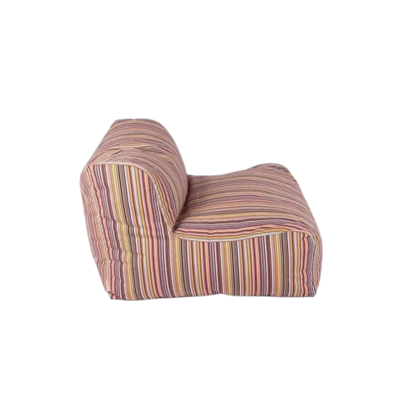 Tom Multi Les Toiles du Soleil multi coloured striped large soft arm chair