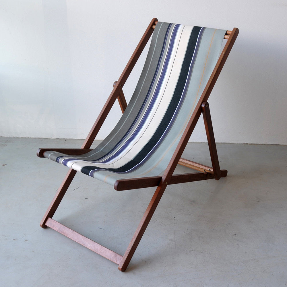 Deckchair Hardwood Synthetic Rue du Bac Gris