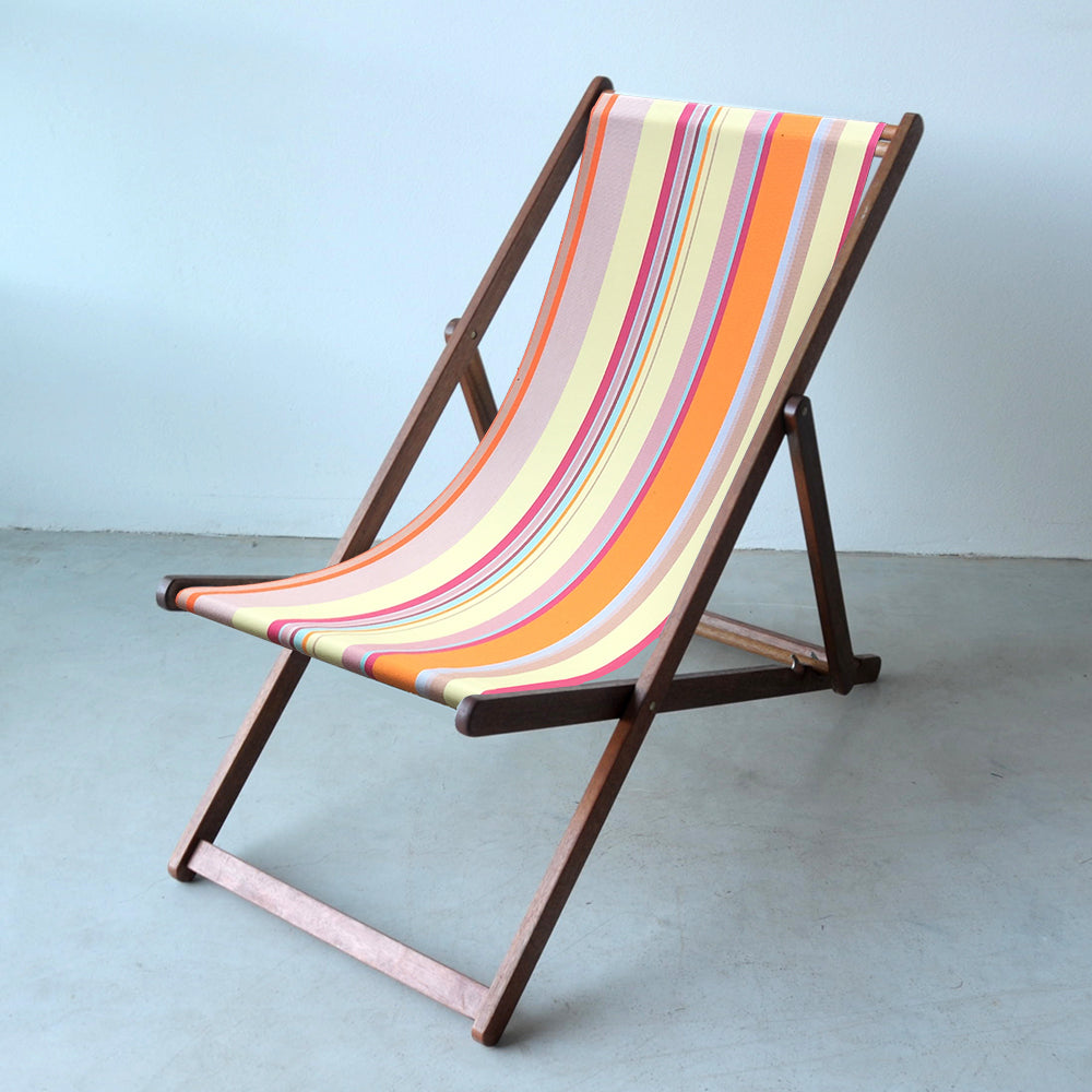 Deckchair Hardwood Synthetic June Sunset