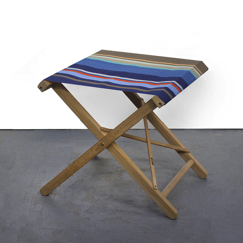 Folding Stool Teak Cotton Collioure Roy