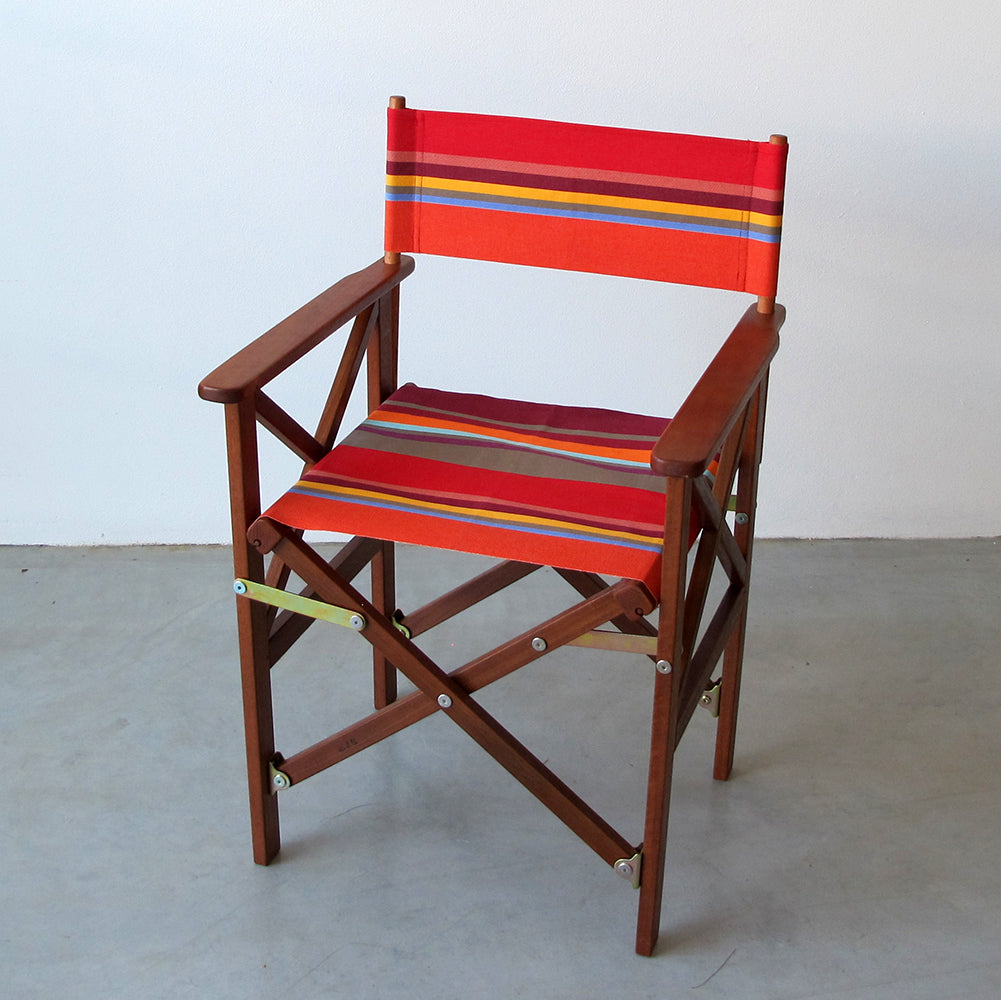 Directors Chair Hardwood Cotton Collioure Rouge