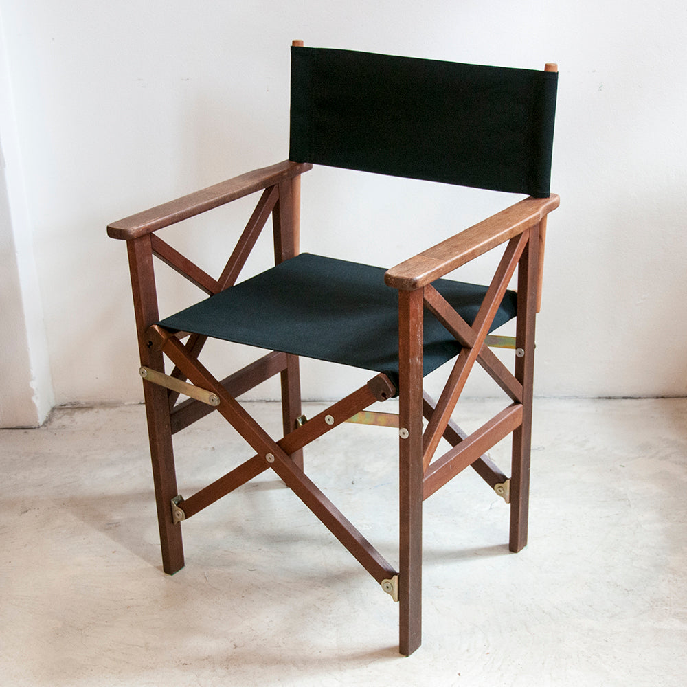Directors Chair Hardwood Synthetic Black