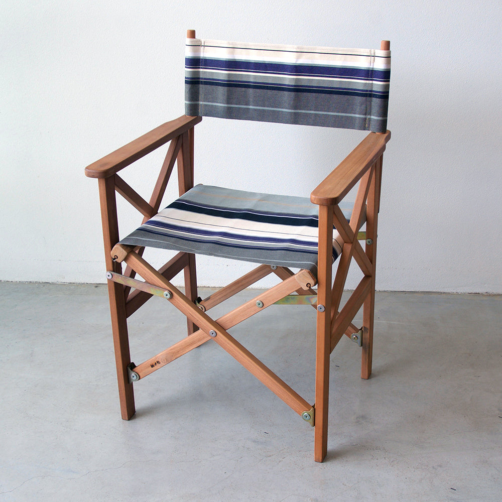 Directors Chair Teak Synthetic Rue du Bac Gris