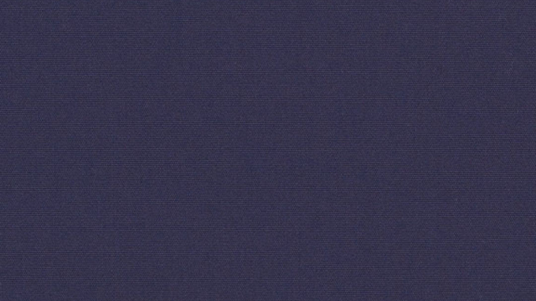 Sunbrella section of deep navy outdoor fabric with a solid pattern.