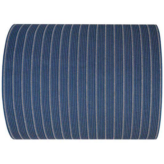 Blue and light stripes with detailed weave by Les Toiles du Soleil