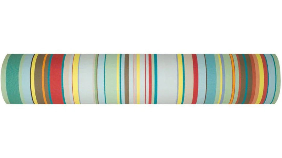 Multi-coloured striped Les Toiles du Soleil Amelie les Bains 100% cotton fabric roll