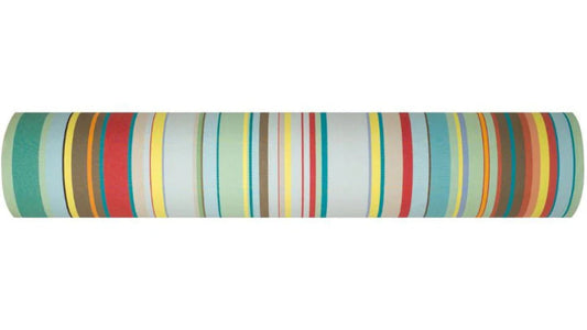 Multi-coloured striped Les Toiles du Soleil Amelie les Bains 100% cotton fabric roll
