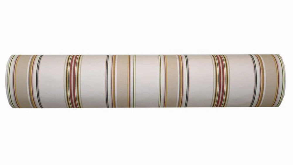 Sunbrella Fabric Roll of Les Toiles du Soleil Auguste, with beige soft stripes