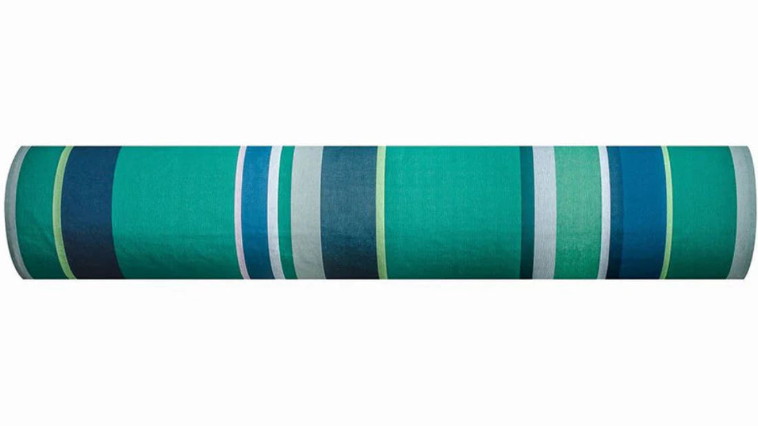 Emerald multi striped cotton fabric roll by Les toiles du Soleil