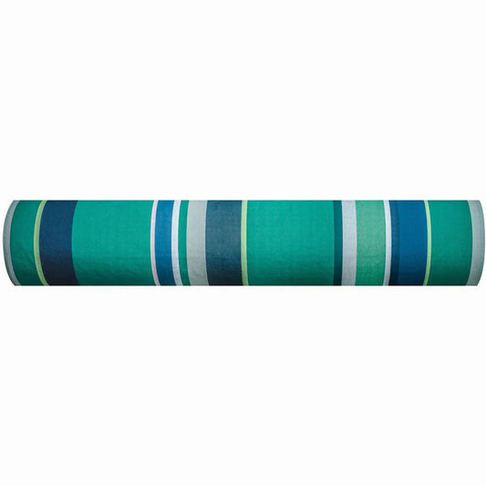 Emerald multi striped cotton fabric roll by Les toiles du Soleil