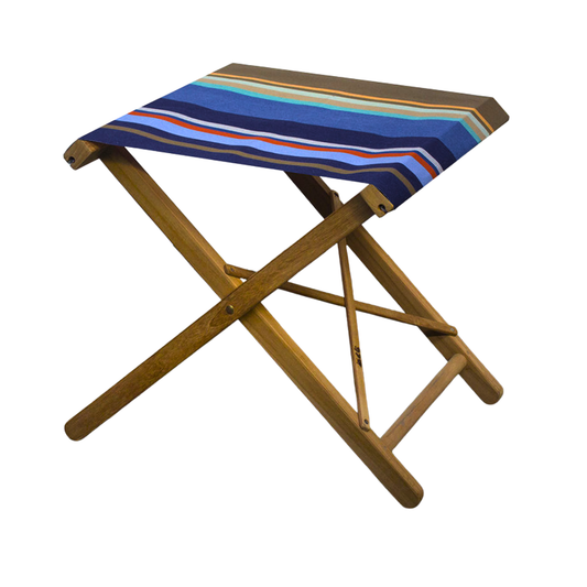 Teak Folding Stool - Cotton - COLLIOURE ROY