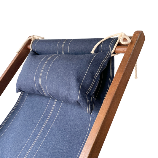 Head Cushion - Sunbrella - PIN STRIPE DENIM