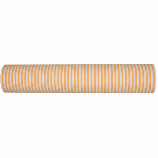 Isola Bella 100% cotton Les Toiles du Soleil Fabric roll. Striped warm saffron and ercu 