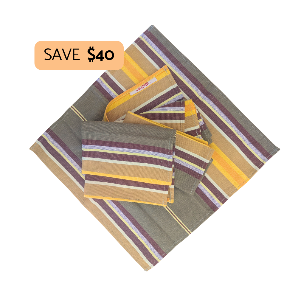 French Cotton Napkins (Set of 4) - LULU TAUPE