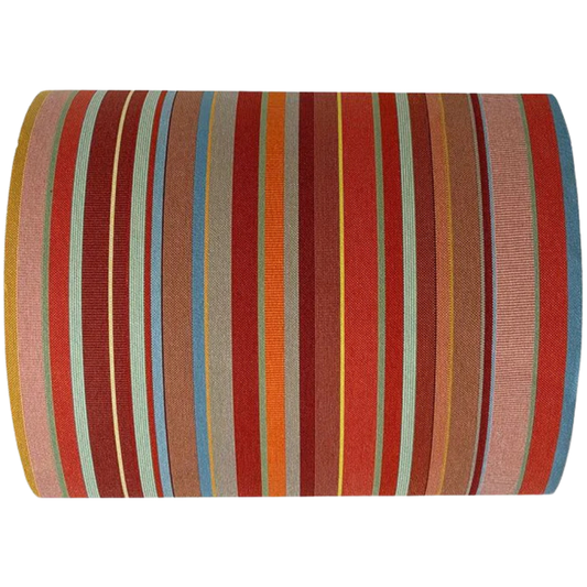 100% cotton 43cm fabric roll of Pézilla-la-Rivière, this fabric reflects the warm tones of stone, terracotta, weathered shutters, and sunlit rooftops. A les toiles du soleil woven fabric product