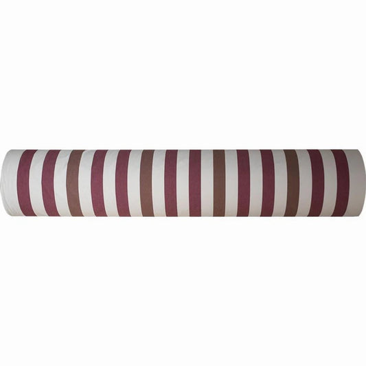Raspail Prunelle Les Toiles du Soleil 100% cotton striped fabric of plum, browns and white fabric roll