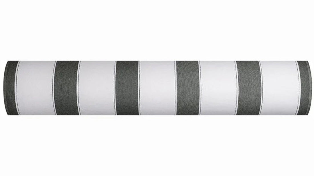 Sellier Noir es toile du Soleil striped 100% cotton fabric roll