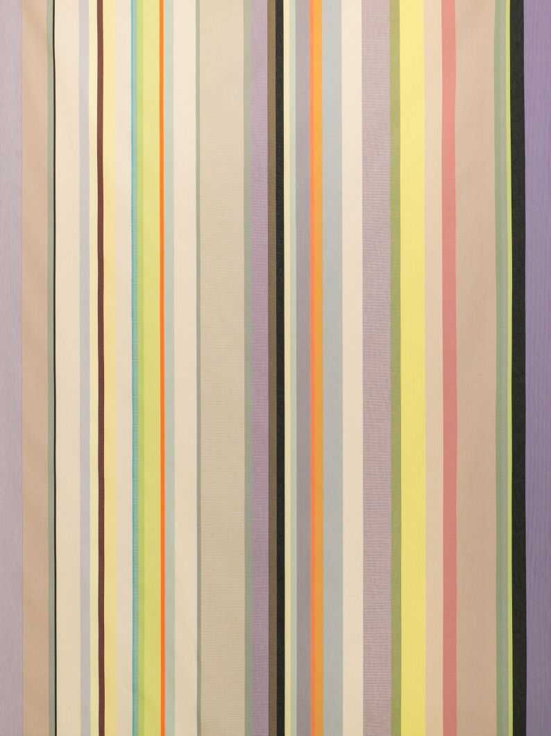 St Colombe Outdoor Fabric striped fabric with multicolored vertical stripes on a plain background