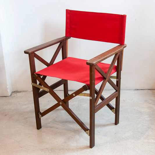 Directors Chair Hardwood Synthetic Red