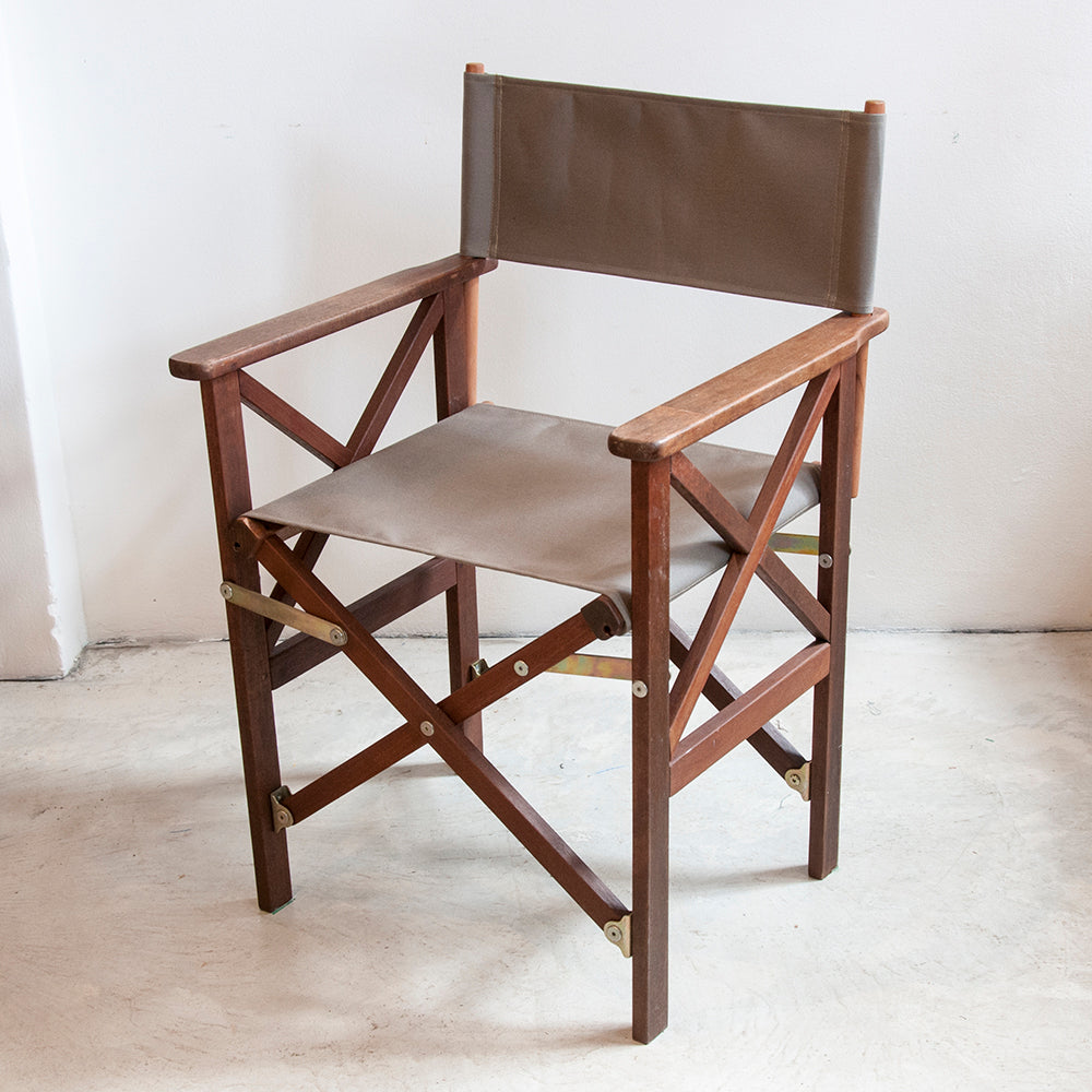 Directors Chair Hardwood Synthetic Taupe