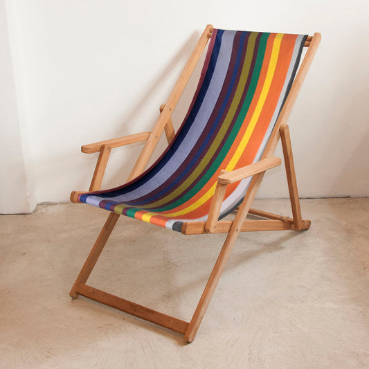 Deckchair w/Arms Teak Synthetic Dessy