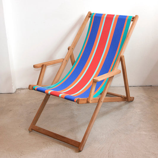 Deckchair w/Arms Teak Synthetic Les Planche